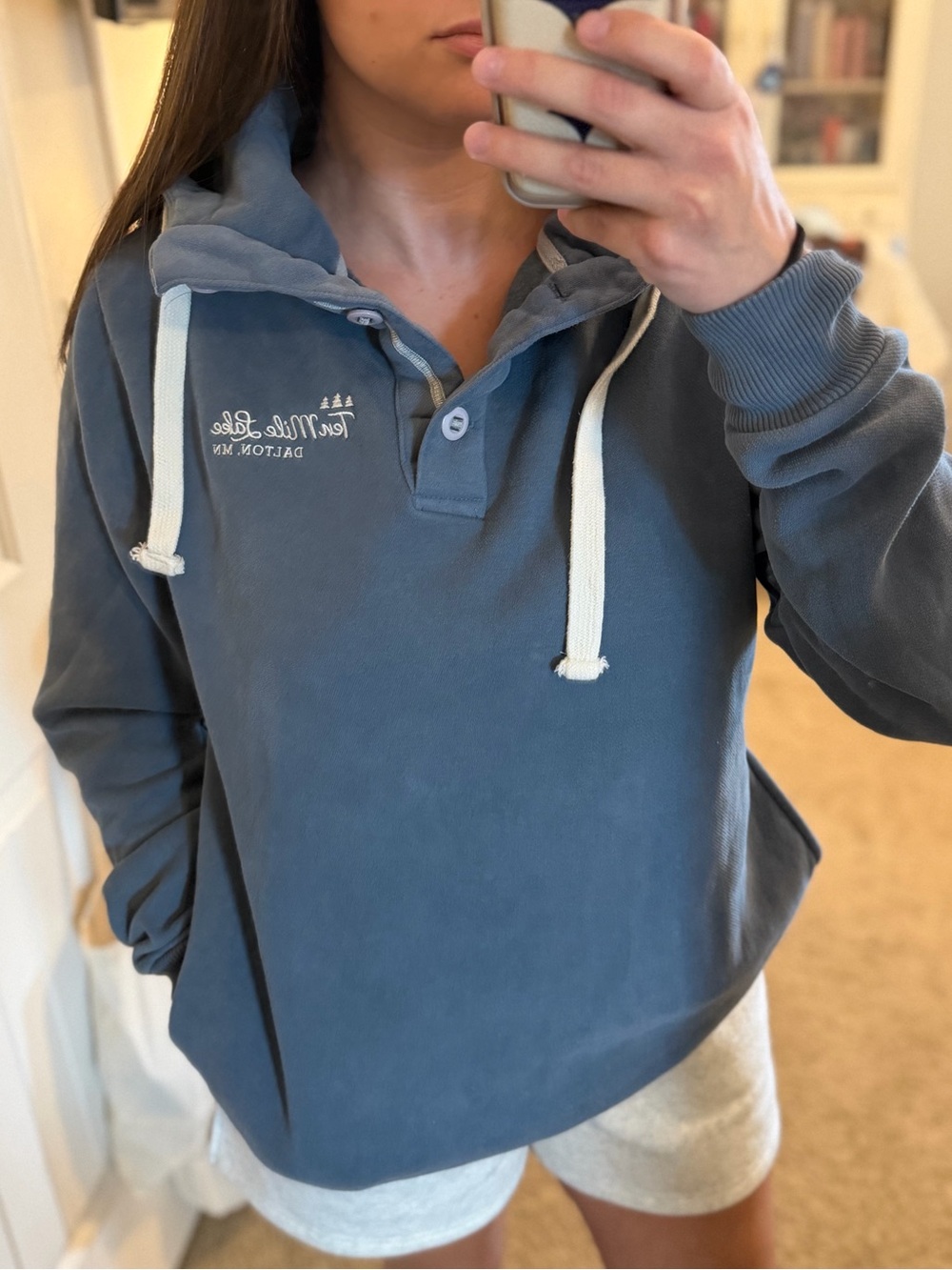 Signature Concepts MN Ten Mile Lake Heather Slate Blue Hooded Pullover